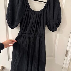 Old Navy Black Puff Sleeve Dress